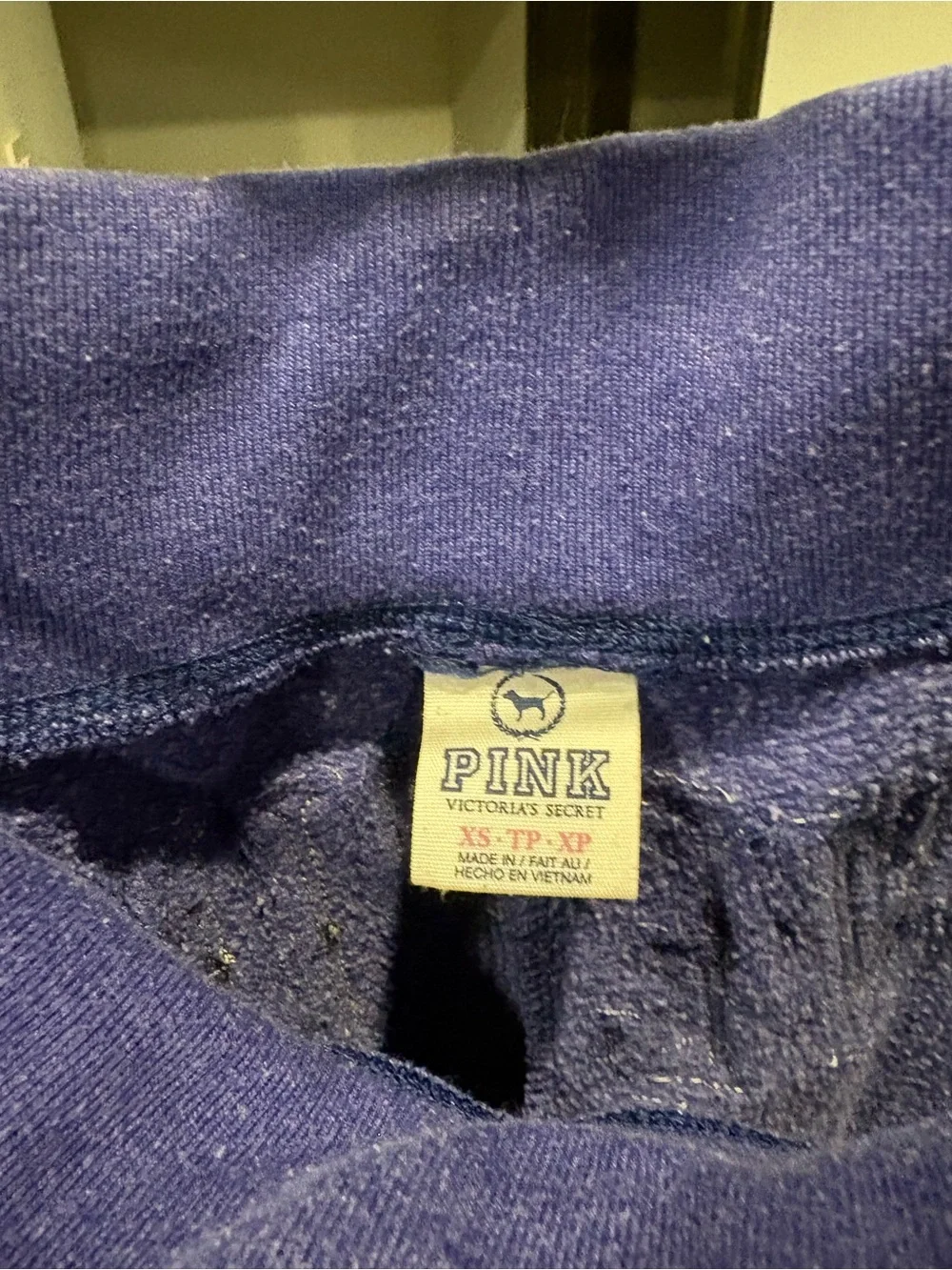 Victoria's Secret Purple Kids Fleece Joggers with White Dog Logo